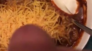 Stroking Over a Bowl of Chili FOOD FETISH