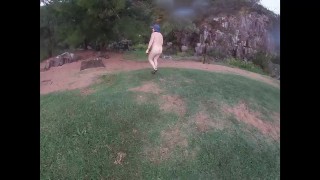 Thunderstorm Outdoor Nude Adventures - Double Cumshot