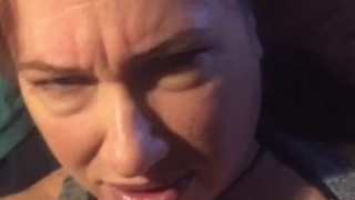Cougar orgasm sticky cum on bubble wand natural pussy toying dripping female cum 