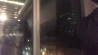 Downtown Public Window Sex Toy Play