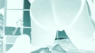 rubbing cum over my hole from dirty underwear