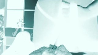 rubbing cum over my hole from dirty underwear