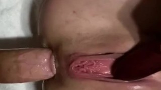 Close up anal squirting
