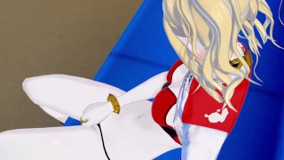Harley Quinn fingers her pussy in the subway.