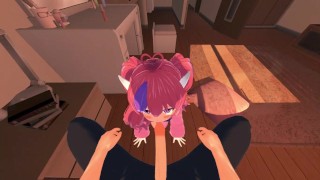 Iron Mouse gives a great blowjob before getting fucked hard - Vtuber Hentai.