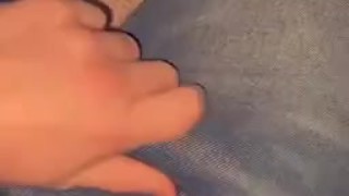 My hard cock while having jeans on, big bulge 