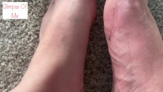 after workout, removing shoes, and knee high socks - glimpseofme