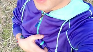 Cumshot without touching cock through cum - throbbing cock