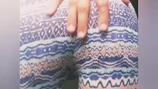 Gay pantyboy showing off booty