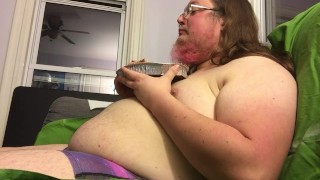 10/6/2019: Eating two extra cakes I baked by accident