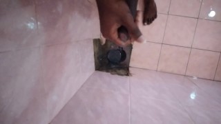 HandJob in Bathroom Shower