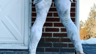 Pee Desperation outside after working out