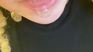 Thick Spit drooling after eating chicken and drinking Ginger Ale 