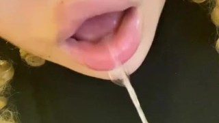 Thick Spit drooling after eating chicken and drinking Ginger Ale 