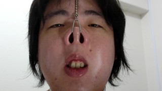 Nose hook masturbation