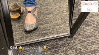 trying on a couple of shoes at the store - glimpseofme