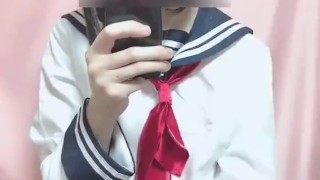 Crossdresser sissy dildo solo play