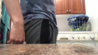Put on roommate briefs and make my uncut cock cums