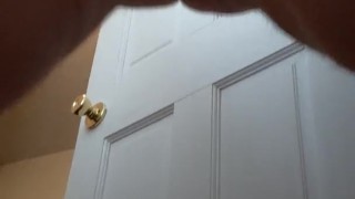 FTM jerks hard dick, cums and squirts all over.. 