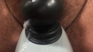 Hands free Up close cum shot with magic wand