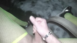 Sexy crossdresser blows huge load.Huge.