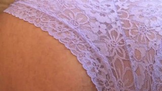 You let me back up on your big dick while wearing purple lace panties, made me cum so hard