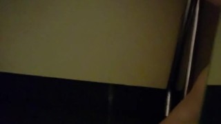 Soaking the closet. Sorry it's so dark