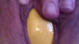 Grapefruit Gaping Pussy