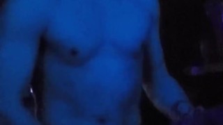 Curtis Phoenix cums on sheet riding bad dragon