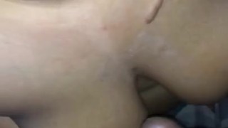 I love cumming on her tits, and she got her nails done for me.