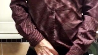 Playing with dick at work