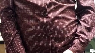 Playing with dick at work