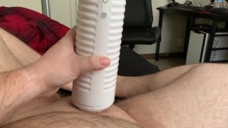 Large cum shot from toy