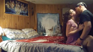 She Rides a Trucker and Cums in Missionary