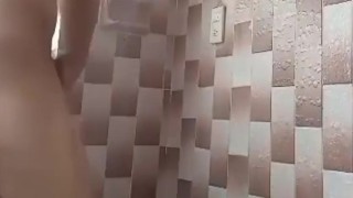 Shaving me in the shower.- I think my dick looks bigger!