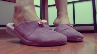 Nude feet and slippers