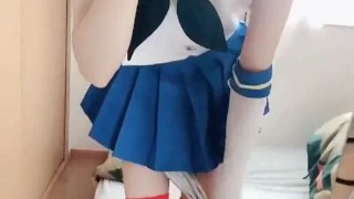 Crossdresser sissy jerkoff solo play