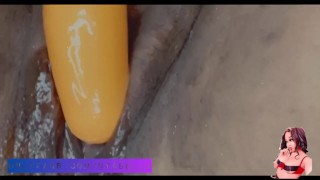 Horny af post op trans plays with her dilator in pussy