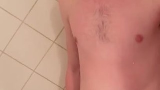 Cody Baker masturbating in the Shower