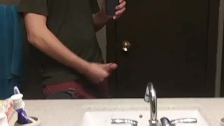Sean Solo and Horny Stroking Cock and Playing with Butt