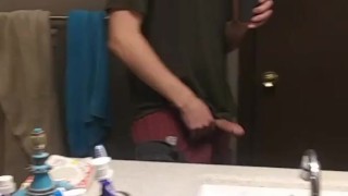 Sean Solo and Horny Stroking Cock and Playing with Butt