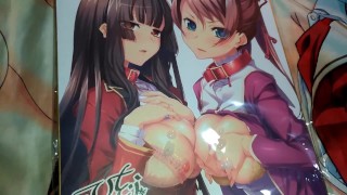 二次元巨乳に精液ぶっかけ【変態オタクのオナニー】
