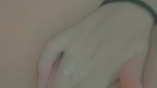 girl put her fingers on her wet pussy and asshole, fingering 