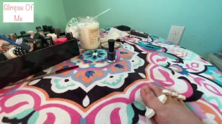 Painting toenails 1 part 1 of 2 foot fetish - glimpseofme