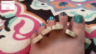 Painting toenails 1 part 2 of 2 foot fetish - glimpseofme