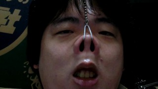 Nose hook masturbation3