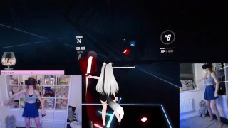 GAMER GIRL GETTING SWEATY IN BEAT SABER (SHYPHOEBE)