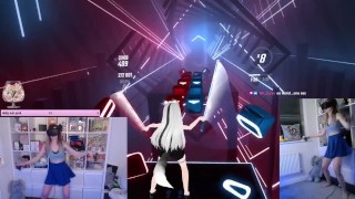 GAMER GIRL GETTING SWEATY IN BEAT SABER (SHYPHOEBE)