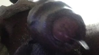 Wednesday after cumming leaking by my dick