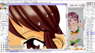 Speed Paint Chara en la playa